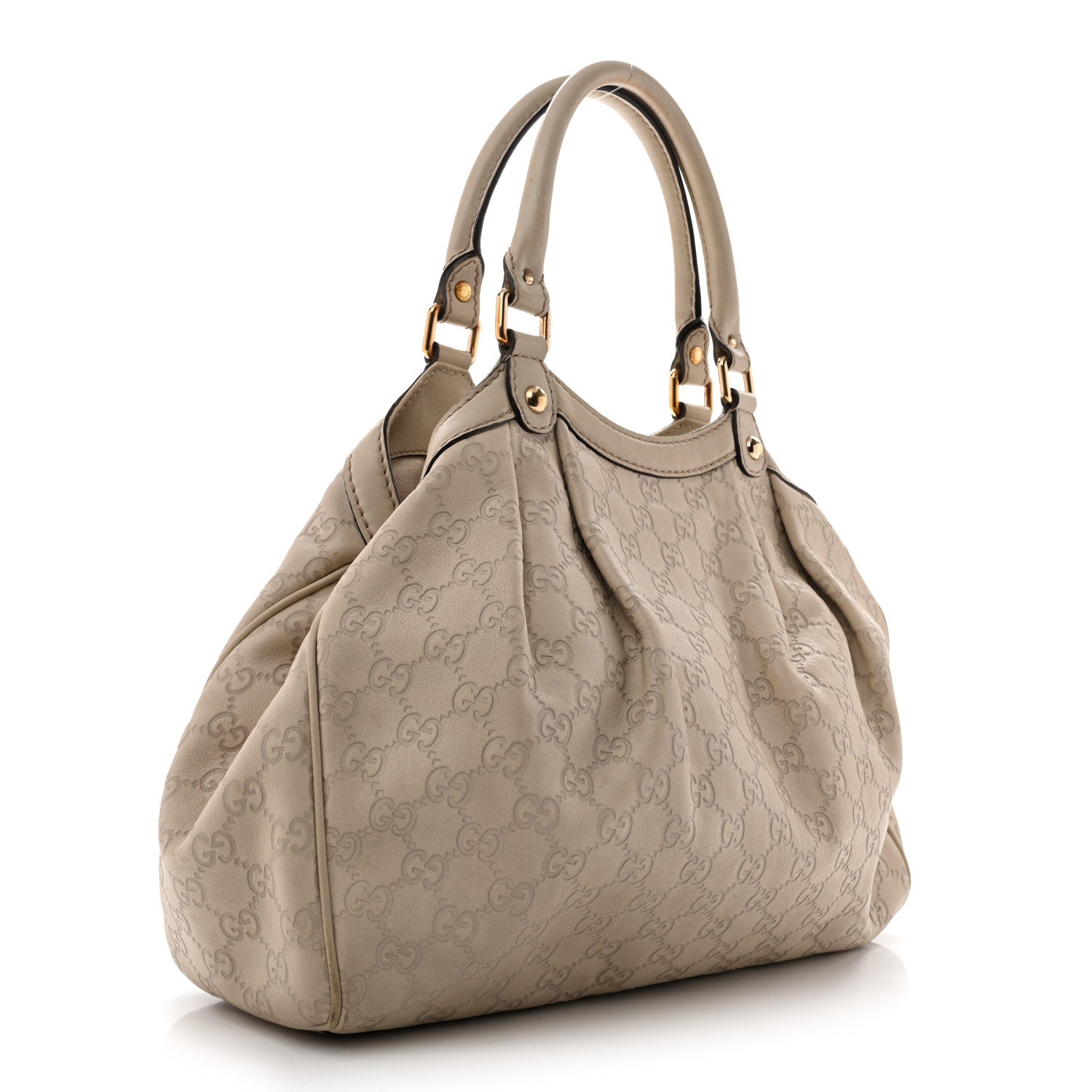 Gucci Guccissima Medium Sukey Tote Mystic White