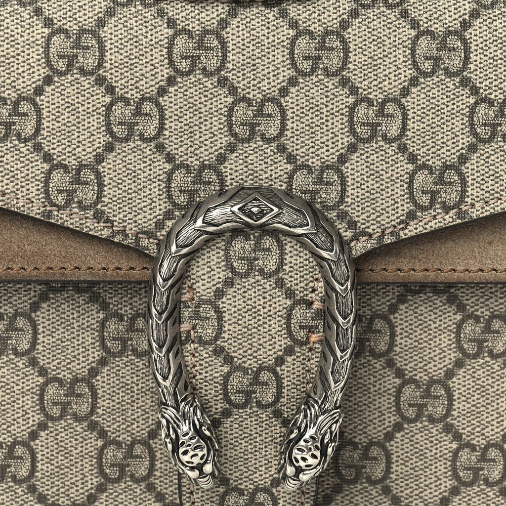 Gucci GG Supreme Monogram Mini Dionysus Shoulder Bag Taupe