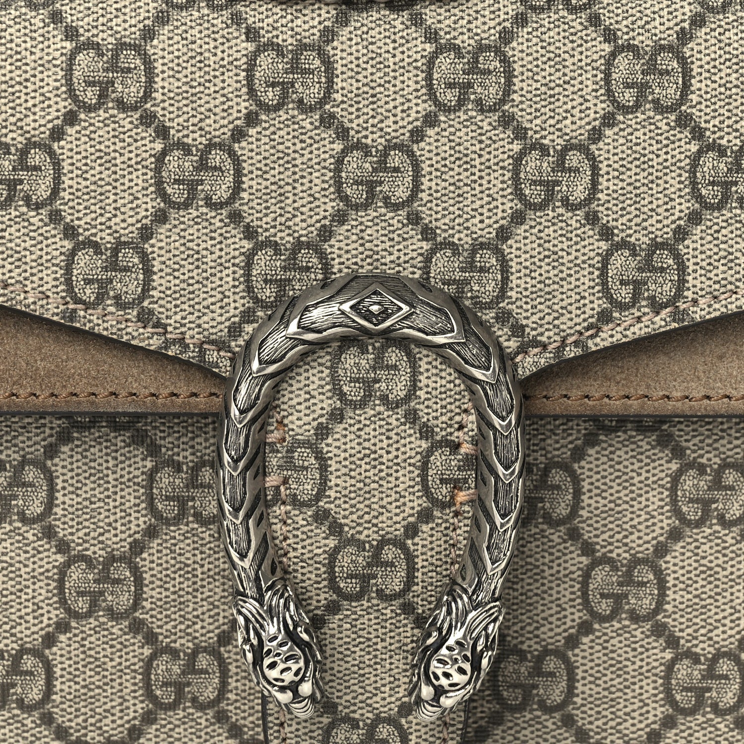 Gucci GG Supreme Monogram Mini Dionysus Shoulder Bag Taupe