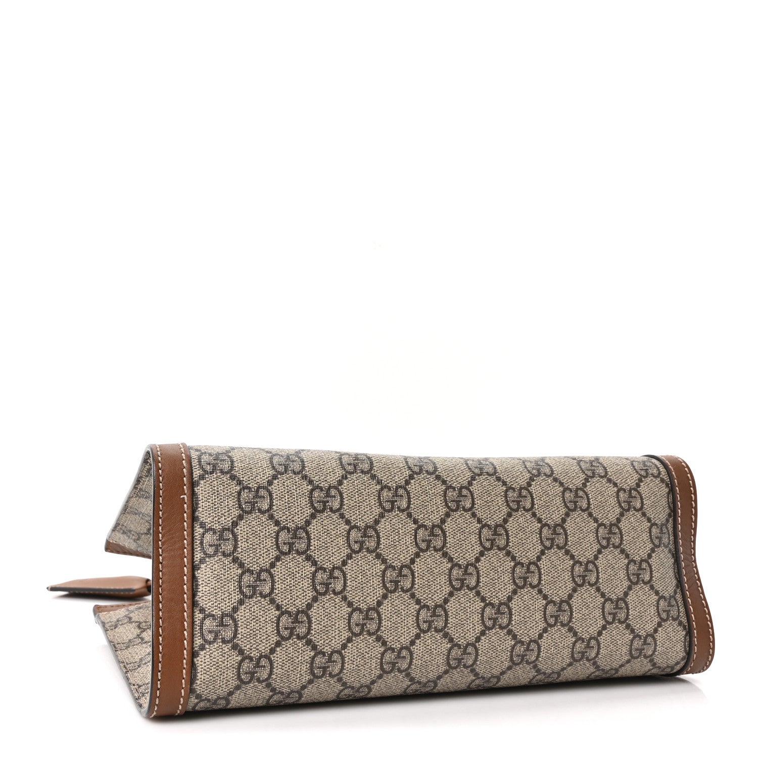 Gucci GG Supreme Monogram Calfskin Small Padlock Tote Beige Ebony Tuscany
