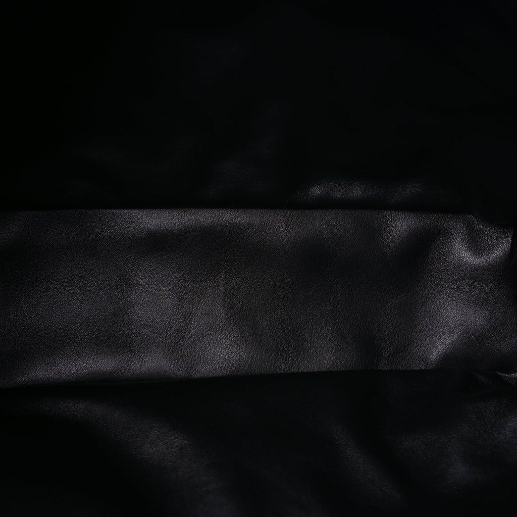 Saint Laurent Lambskin Wide Puffer Tote Black