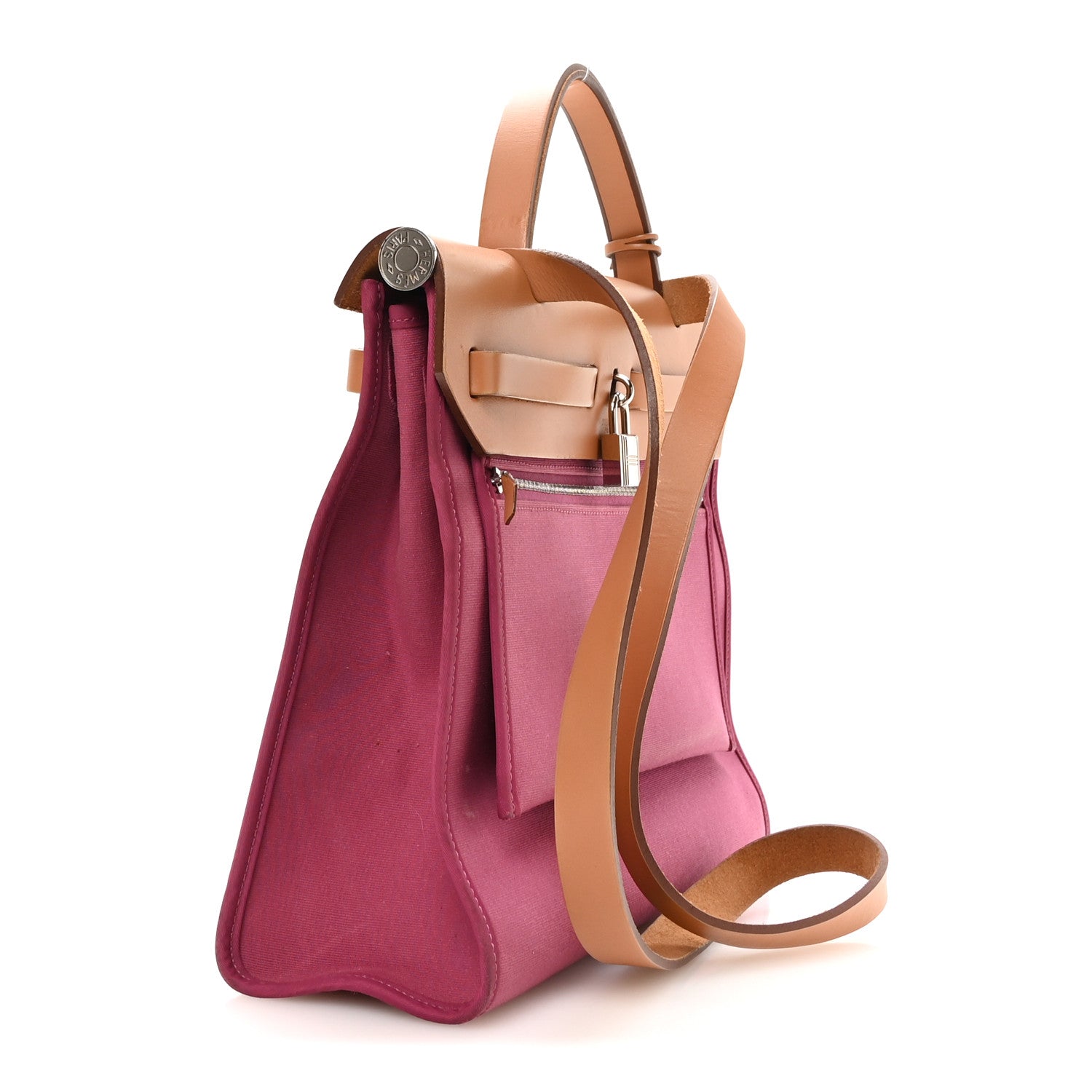 Hermès Vache Hunter Toile Herbag Zip 31 PM Tosca