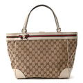 Gucci Monogram Web Medium Mayfair Tote Off White