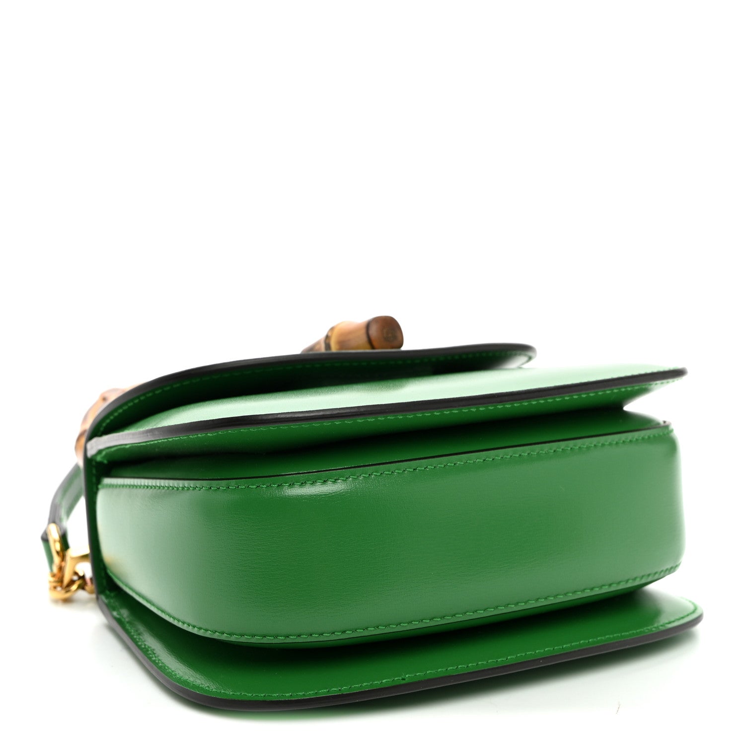 Gucci Boarded Dyana Lux Calfskin Web Small Bamboo 1947 Top Handle Bag Spring Green