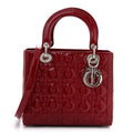 Dior Patent Cannage Medium Lady Dior Red
