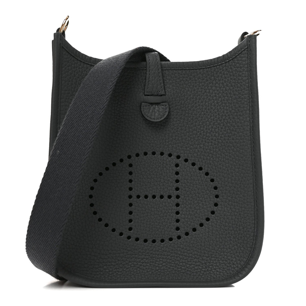 Hermès Taurillon Clemence Evelyne TPM Gris Misty