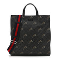 Gucci GG Supreme Monogram Tigers Web Vertical Tote Black Multicolor