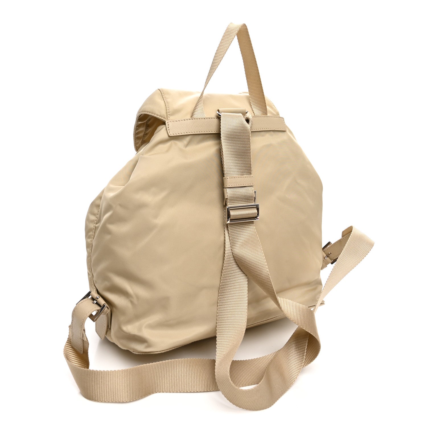 Prada Nylon Saffiano Medium Backpack Deserto