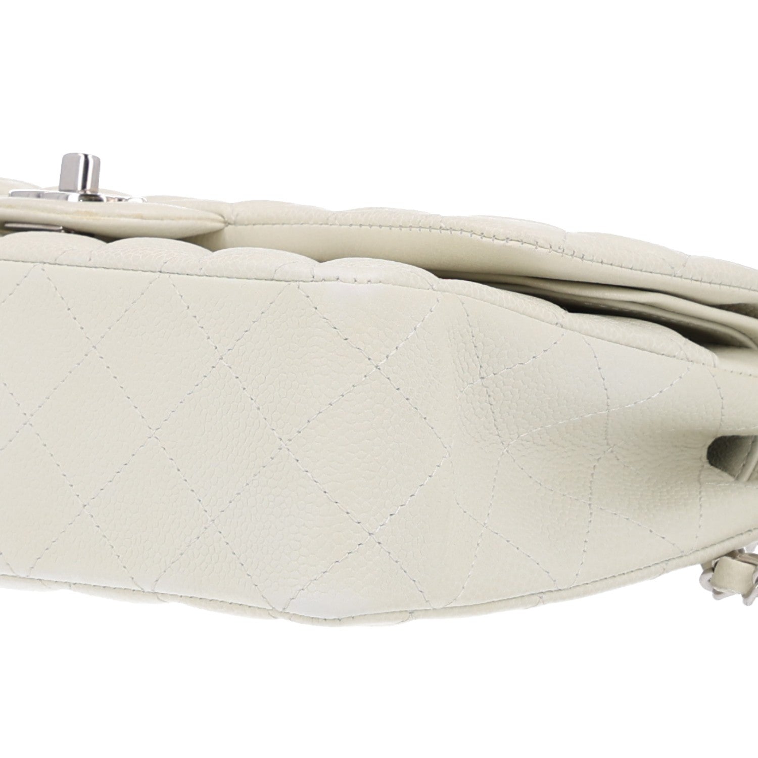 Chanel Caviar Quilted Medium Double Flap Light Green