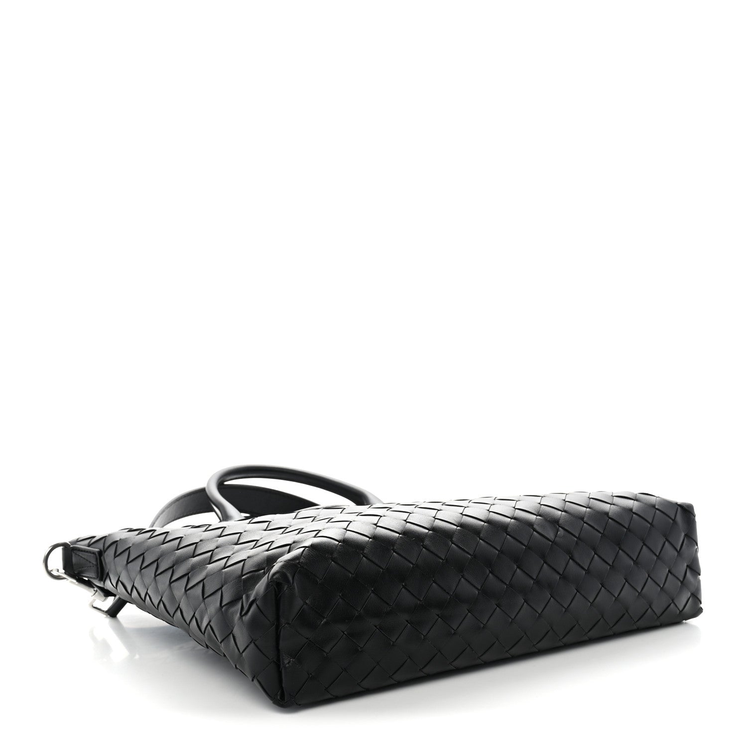 Bottega Veneta Calfskin Intrecciato Zipped Tote Black