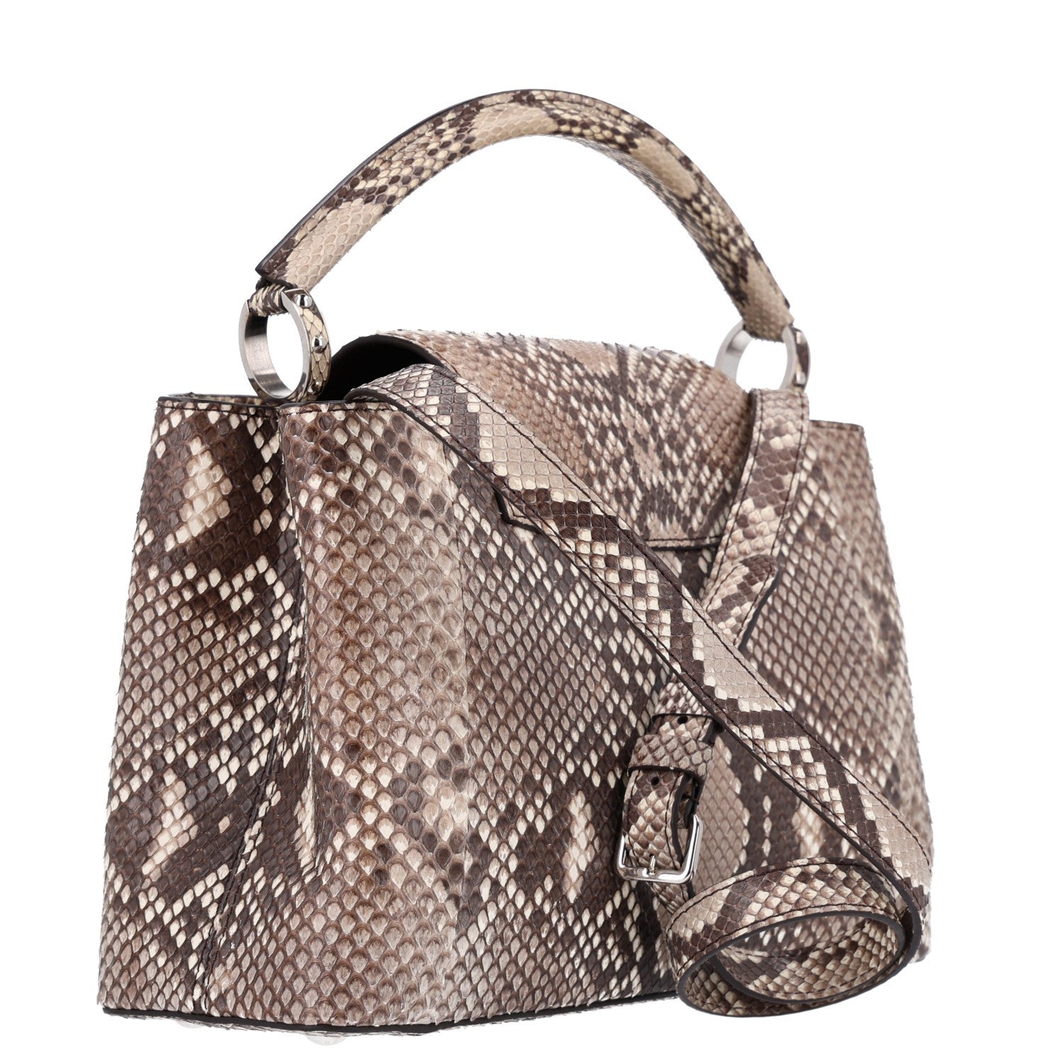 Louis Vuitton Snakeskin Capucines PM Naturel