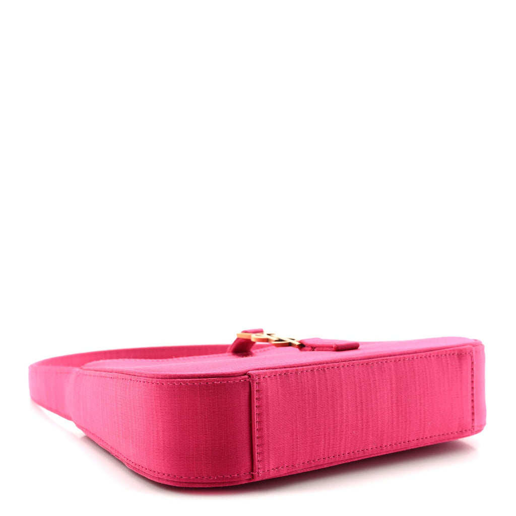 Saint Laurent Satin Le 5 A 7 Mini Hobo Guava Pink