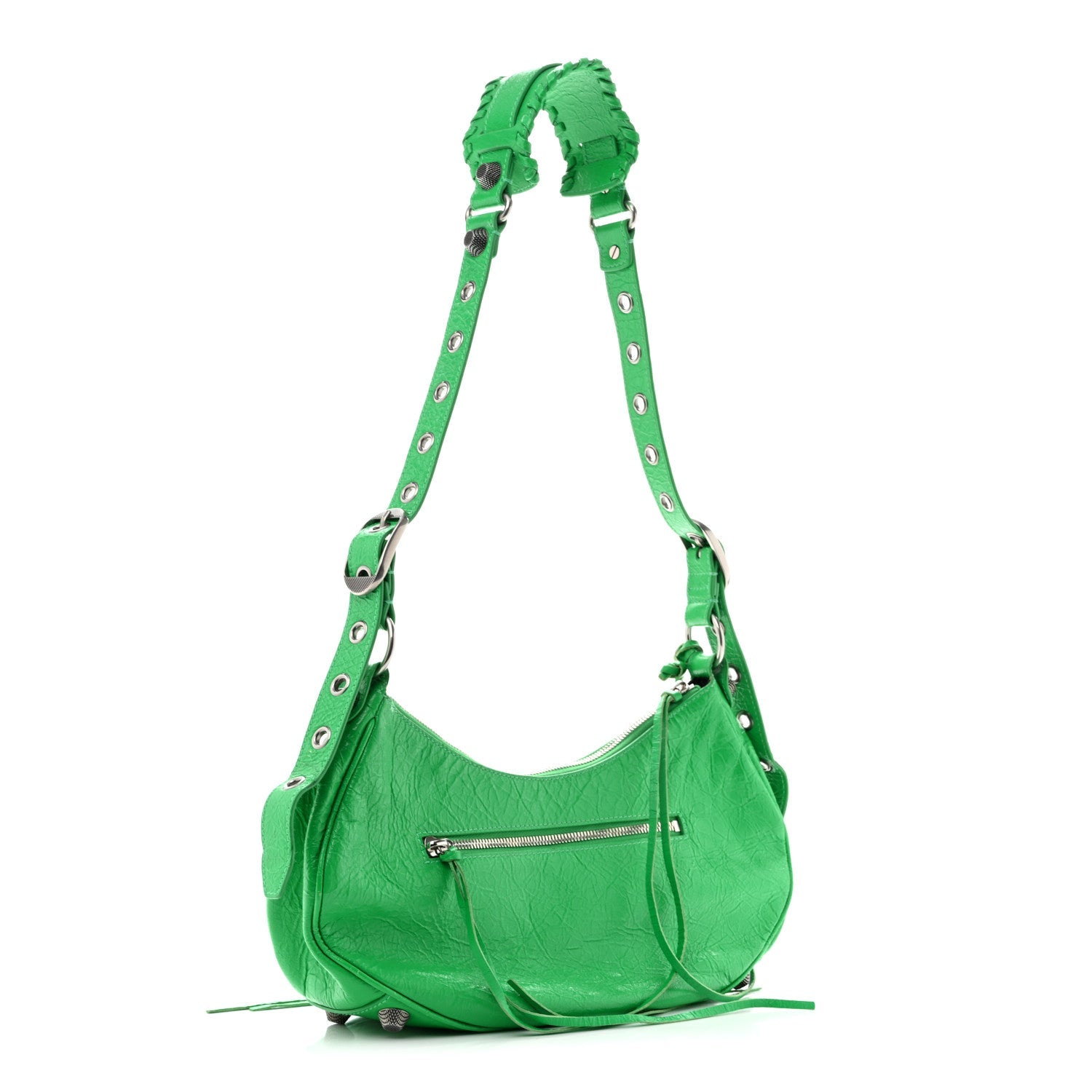 Balenciaga Agneau Arena Small Le Cagole Shoulder Bag Vivid Green