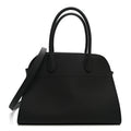 The Row Grained Calfskin Soft Margaux 10 Bag Black