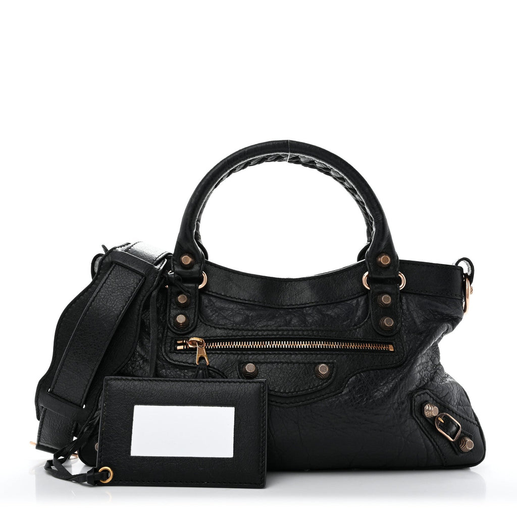 Balenciaga Agneau Giant 12 Rose Gold Hardware First Black