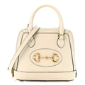 Gucci Boarded Plutone Calfskin Mini Horsebit 1955 Top Handle Bag Mystic White