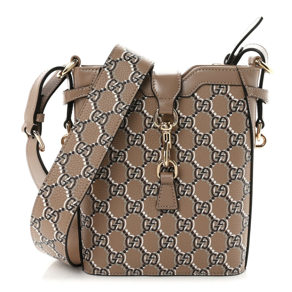 Gucci GG Shadow Monogram Mini Bucket Bag Beige