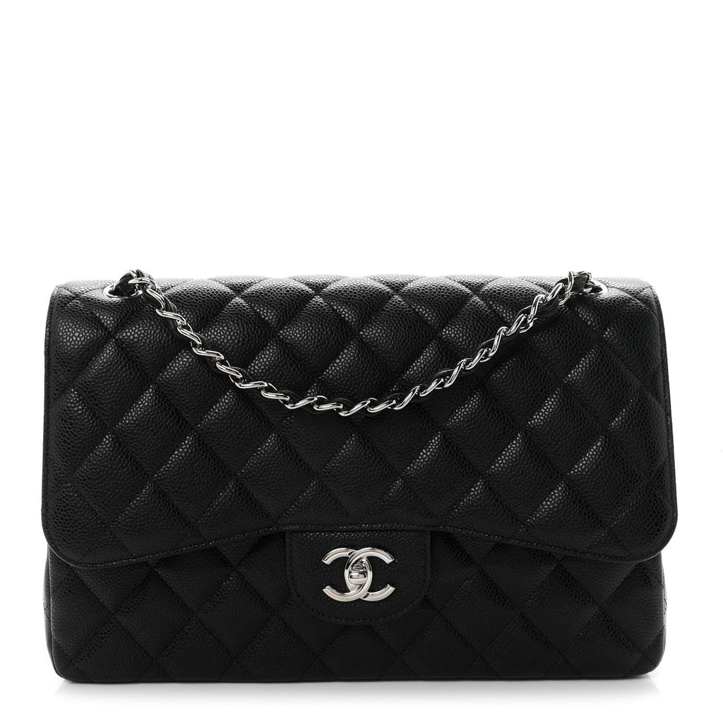 Chanel Caviar Quilted Jumbo Double Flap Black
