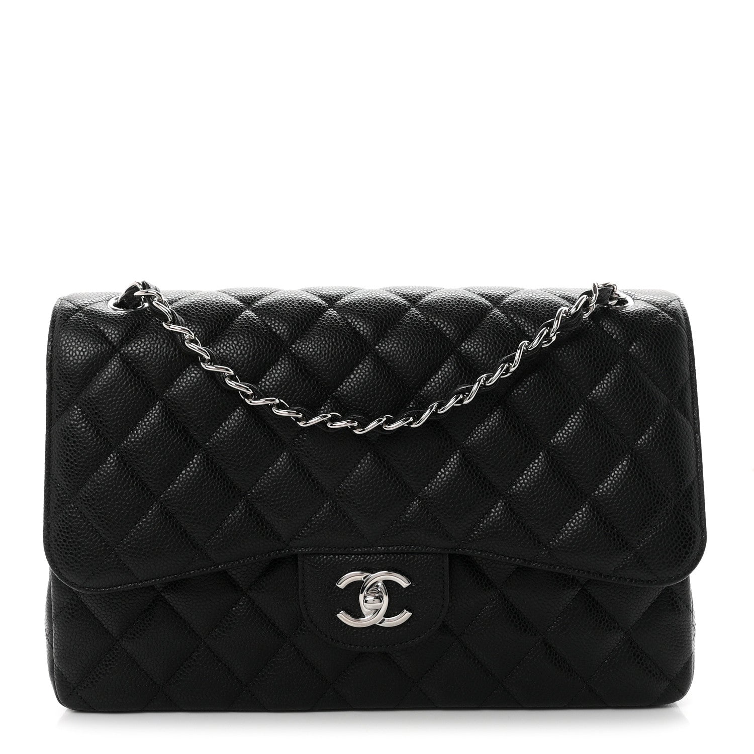 Chanel Caviar Quilted Jumbo Double Flap Black