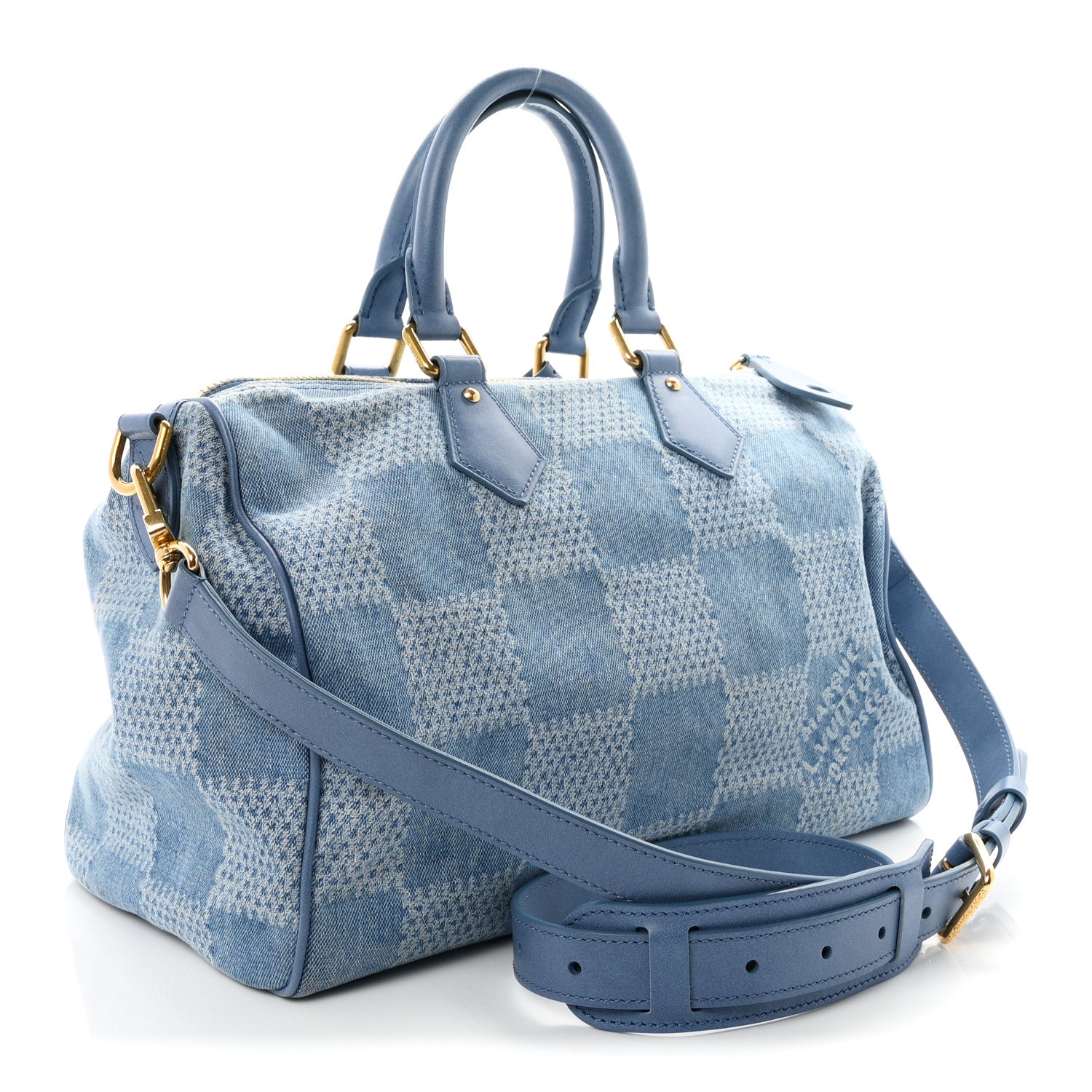 Louis Vuitton Damier Denim 3D Speedy Bandouliere 30 Denim Blue