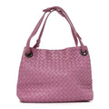 Bottega Veneta Nappa Intrecciato Small Garda Bag Pink front view