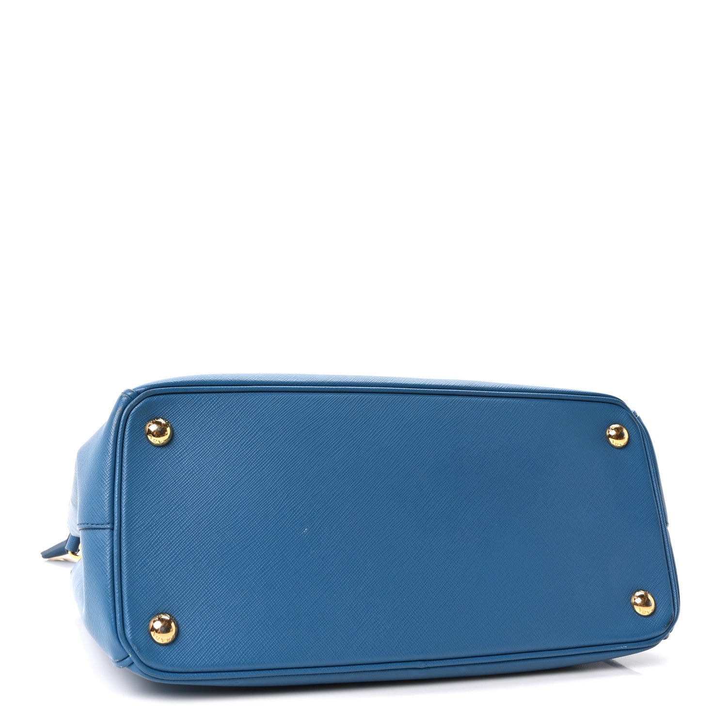 Prada Saffiano Small Galleria Double Zip Tote Cobalto
