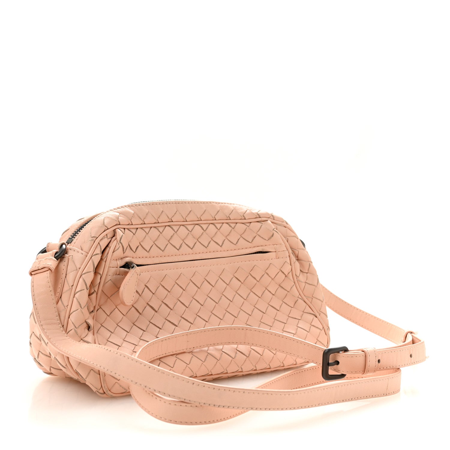 Bottega Veneta Nappa Intrecciato Crossbody Flamingo