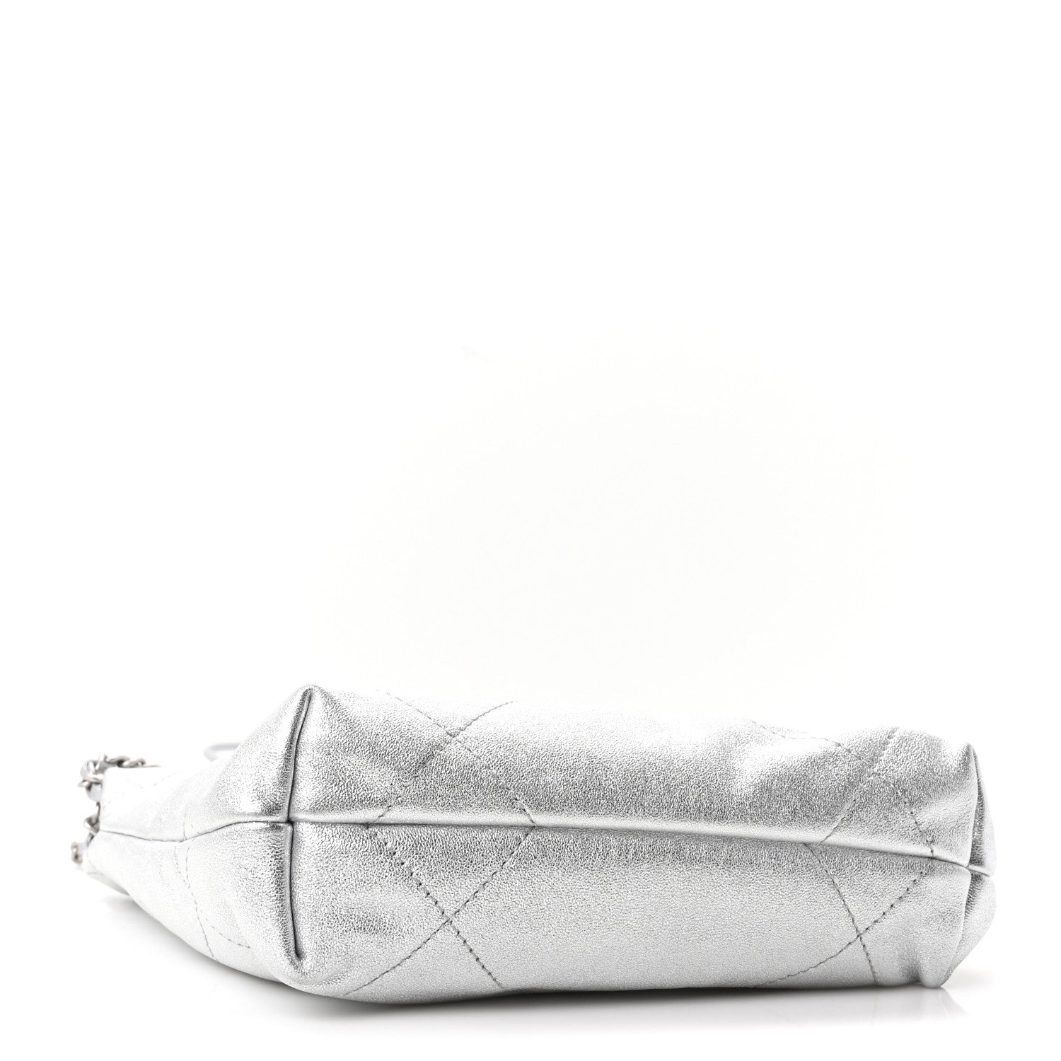 Chanel Metallic Lambskin Quilted Mini Chanel 22 Silvery