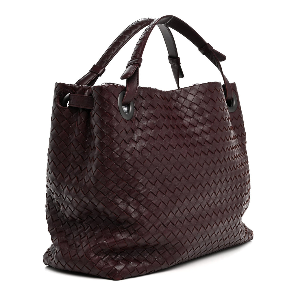 Bottega Veneta Nappa Intrecciato Bella Tote Aubergine