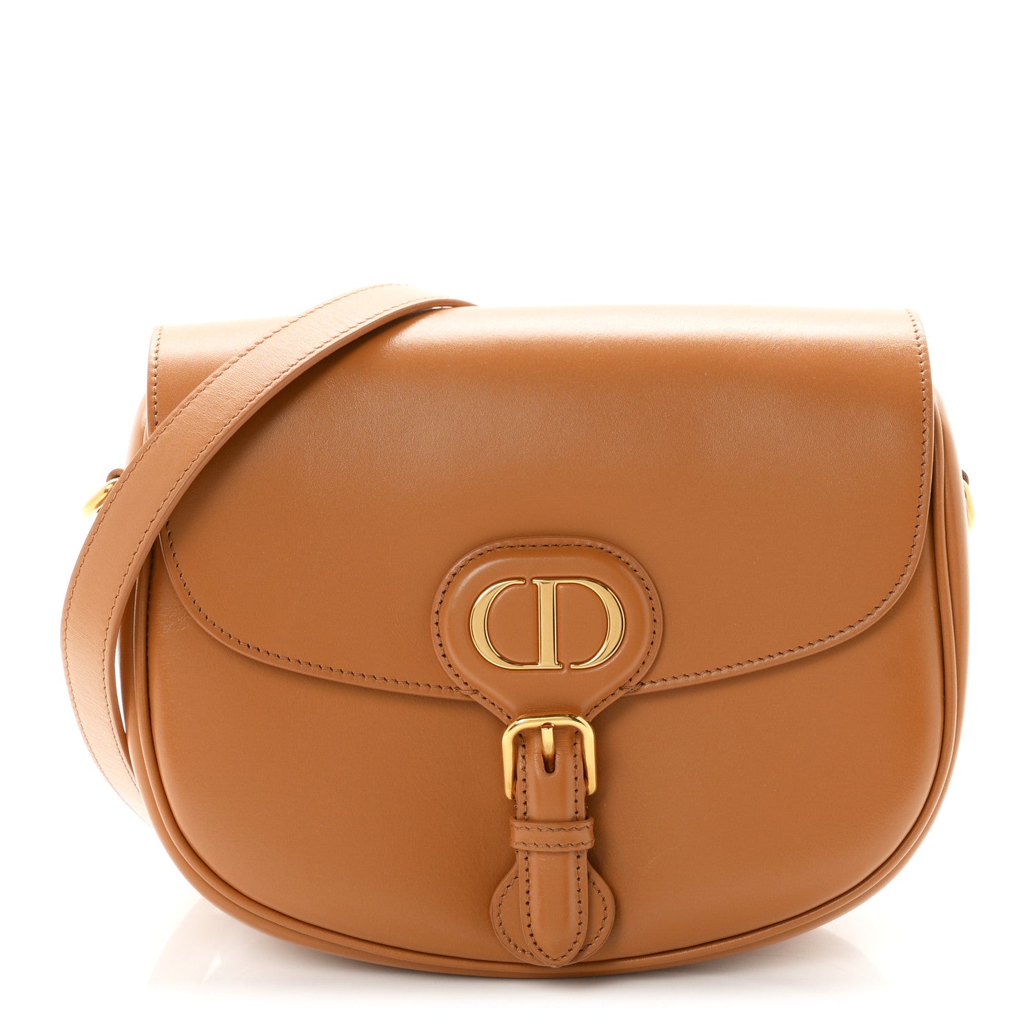 Dior Box Calfskin Medium Bobby Flap Camel