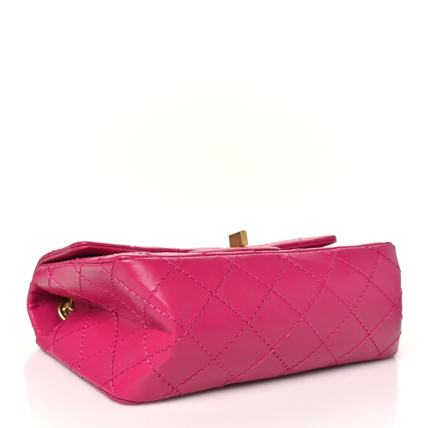 Chanel Aged Calfskin Quilted 2.55 Reissue Mini Flap Fuchsia