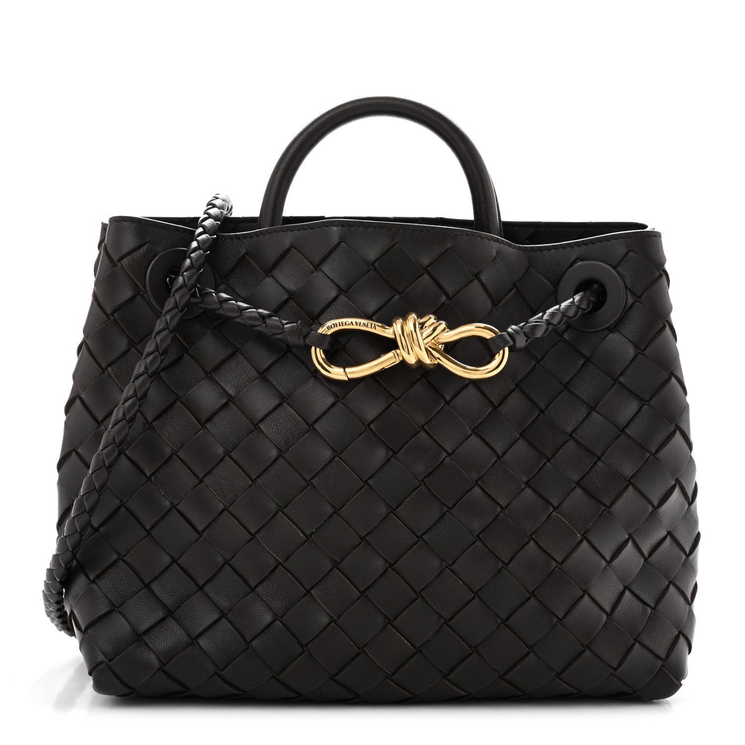 Bottega Veneta Nappa Intrecciato Small Andiamo Shoulder Bag Fondant