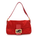 Fendi Suede Baguette Red