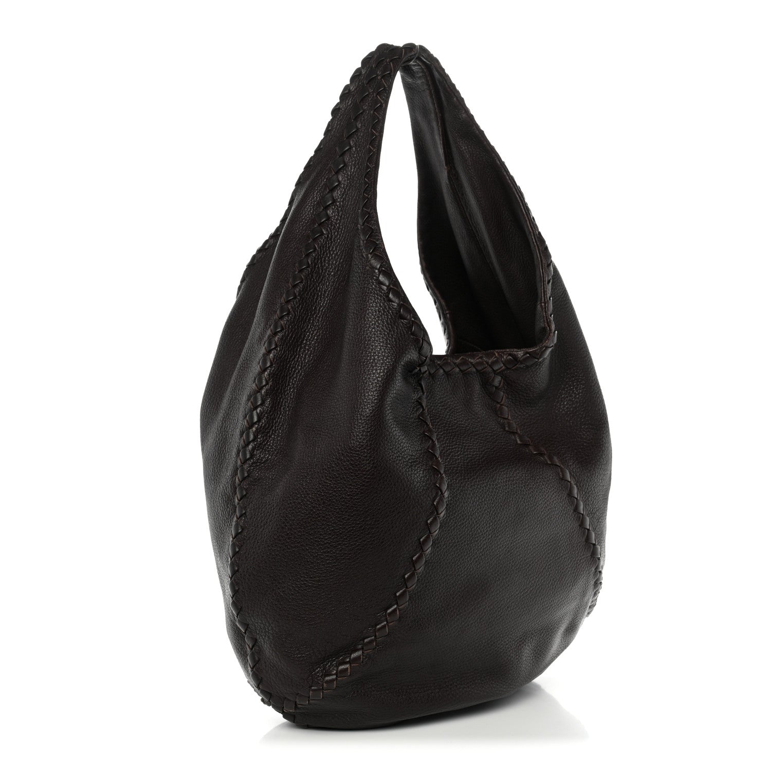 Bottega Veneta Cervo Deerskin Large Hobo Ebano