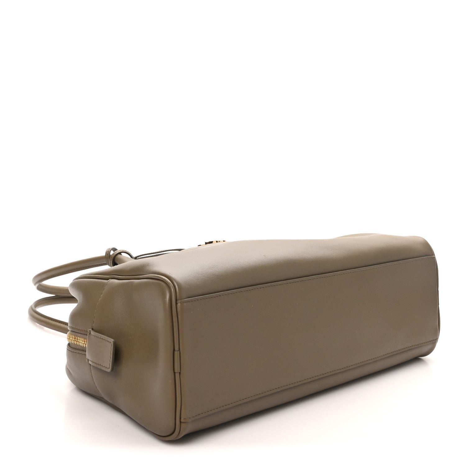 Chanel Calfskin Large Perfect Bowling Bag Dark Khaki