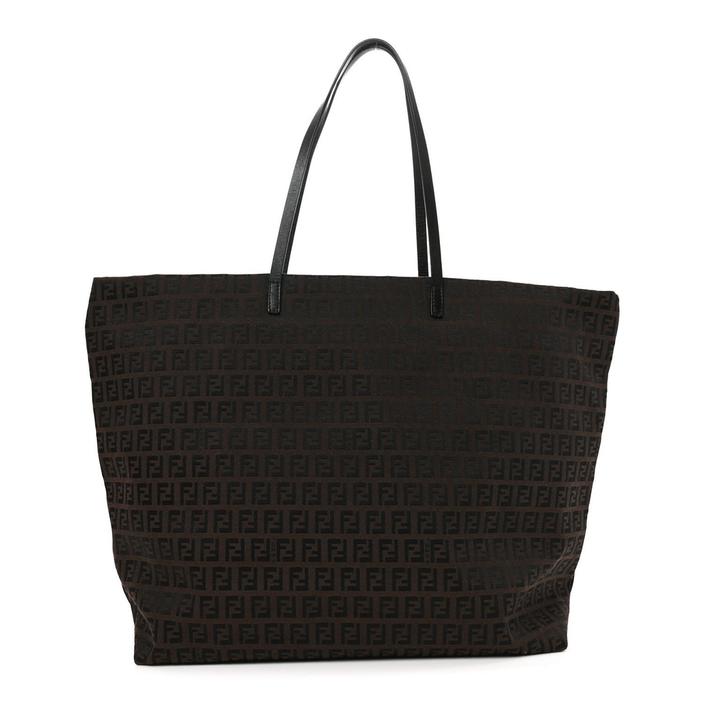 Fendi Zucchino Shopping Tote Tobacco