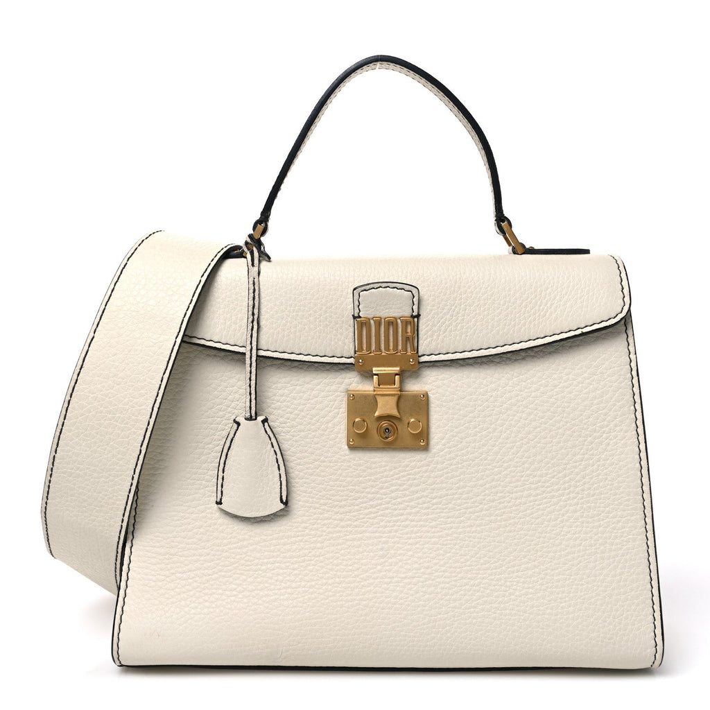 Dior Calfskin Dioraddict Top Handle White