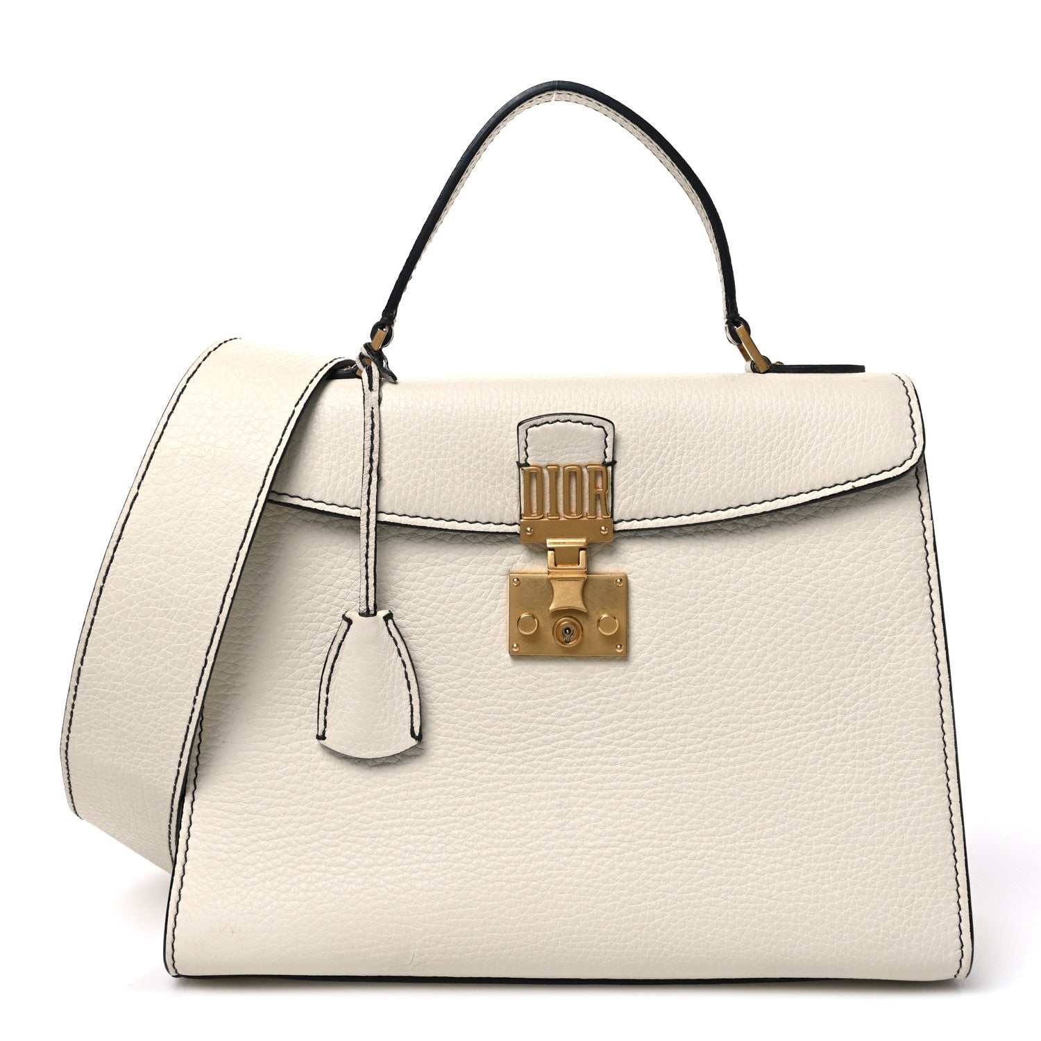Dior Calfskin Dioraddict Top Handle White