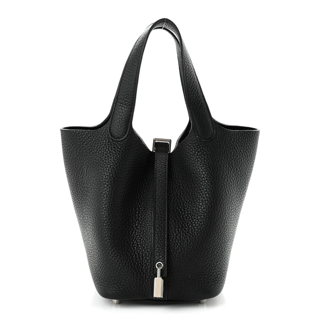 Hermès Taurillon Clemence Picotin Lock 18 PM Black