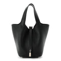 Hermès Taurillon Clemence Picotin Lock 18 PM Black