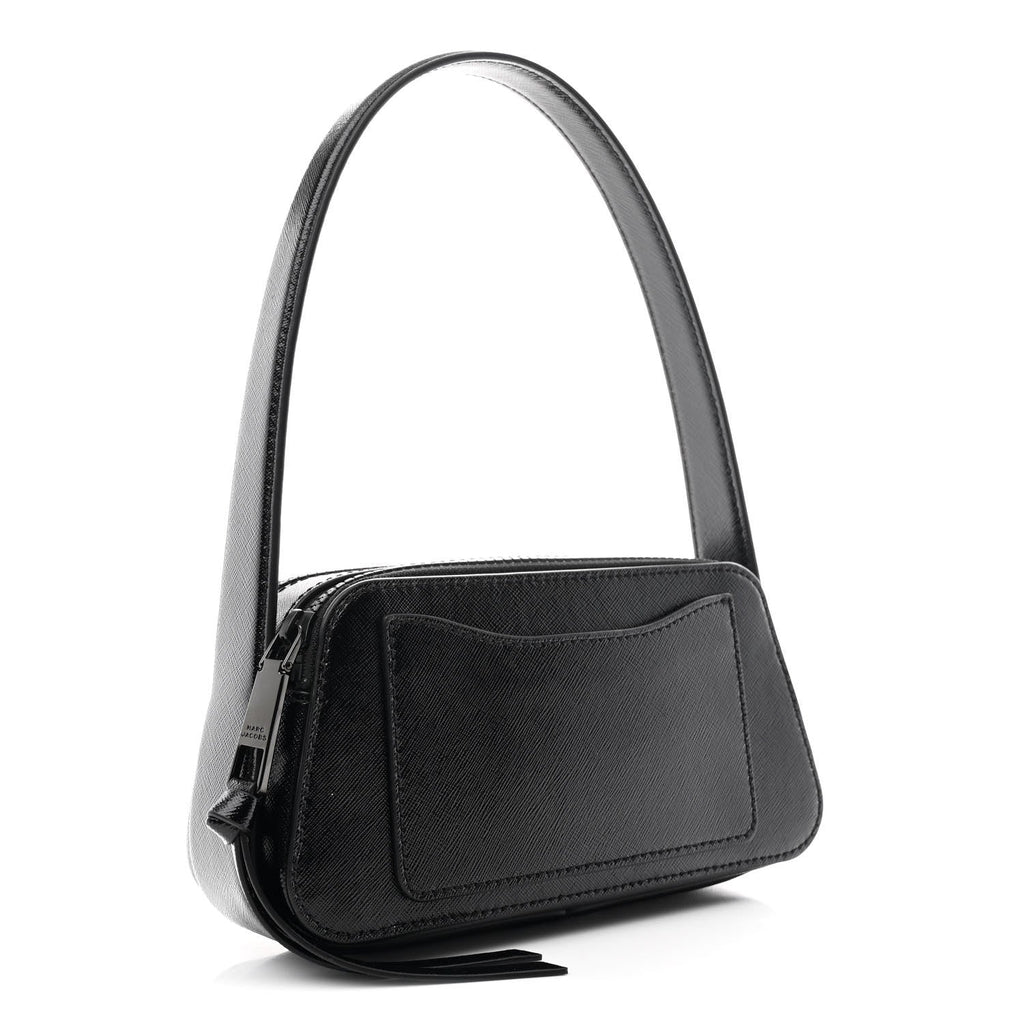 Saffiano Slingshot Shoulder Bag Black
