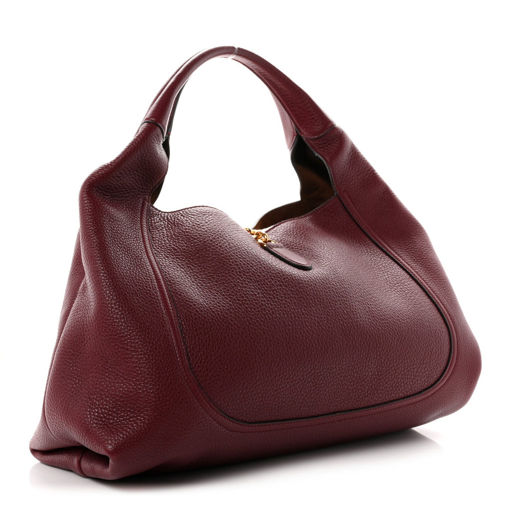 Gucci Grained Calfskin Softbit Maxi Shoulder Bag Rosso
