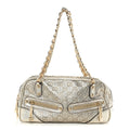 Gucci Guccissima Small Capri Satchel Metallic Gold
