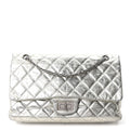 Chanel Metallic Aged Calfskin Quilted 2.55 Reissue 227 Flap Silver