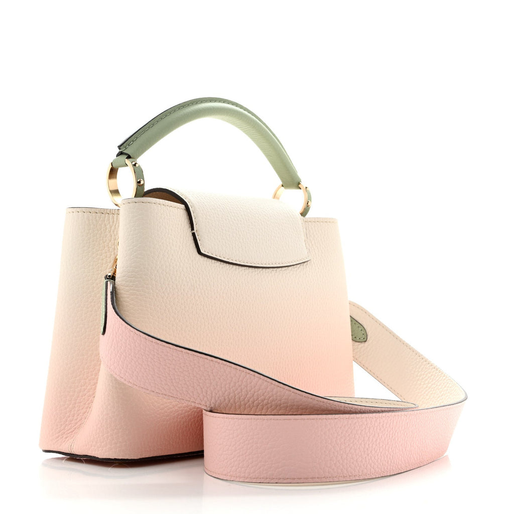 Louis Vuitton Taurillon Gradient Capucines BB Asnieres Green Rose