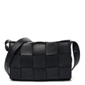 Bottega Veneta Lambskin Maxi Intrecciato Cassette Crossbody Bag Black