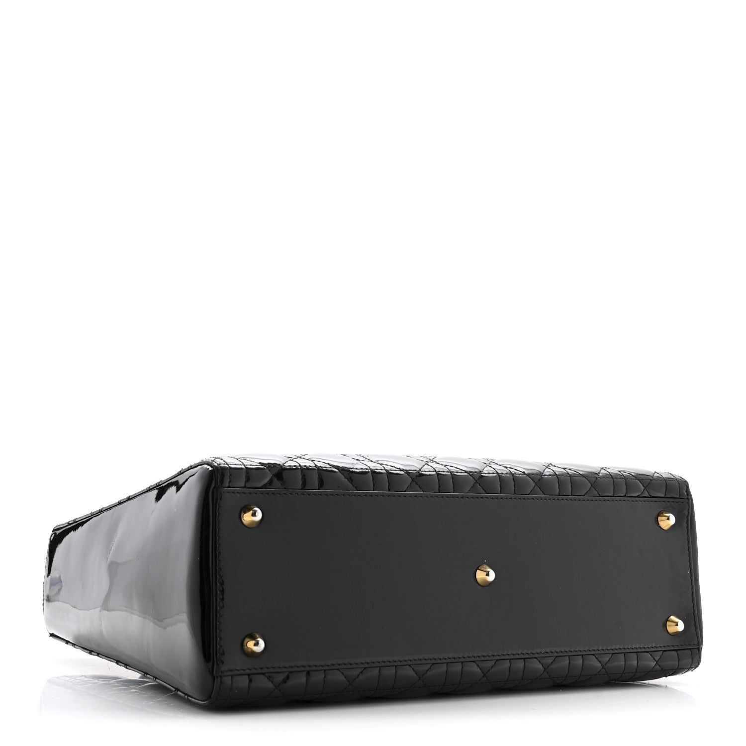 Dior Patent Cannage Large Lady Dior Black