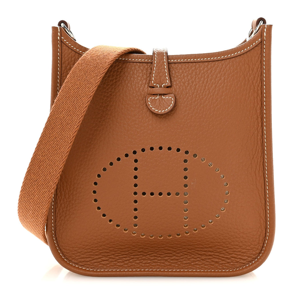 Hermès Taurillon Clemence Evelyne TPM Gold