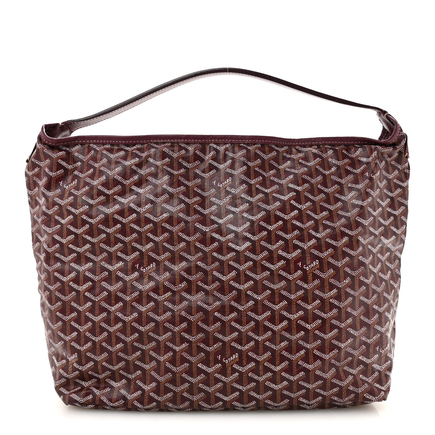 Goyard Goyardine Fidji Zip Hobo Burgundy