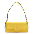 Gucci GG Monogram Textured Dollar Calfskin Small Luce Shoulder Bag Yellow Yellow